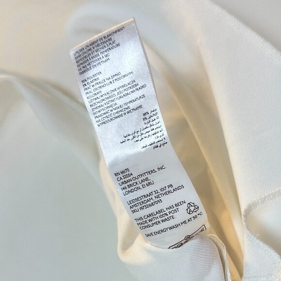 BDG Urban Outfitters Y2k Asymmetrical Tube in White Size Small - Picture 6 of 6